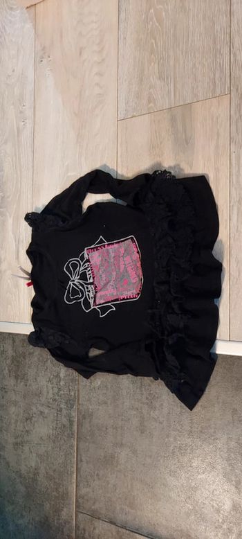 Blouse noire légère, taille 2 ans, fille
