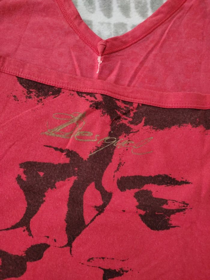 Haut top dos nu rouge Desigual taille 40 L - photo numéro 4