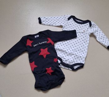 Lot de bodys Petit Bateau – 3 mois 👕