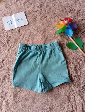 Short bleu 18 mois