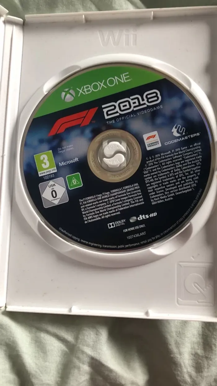 Jeux Xbox one formule 1 2018