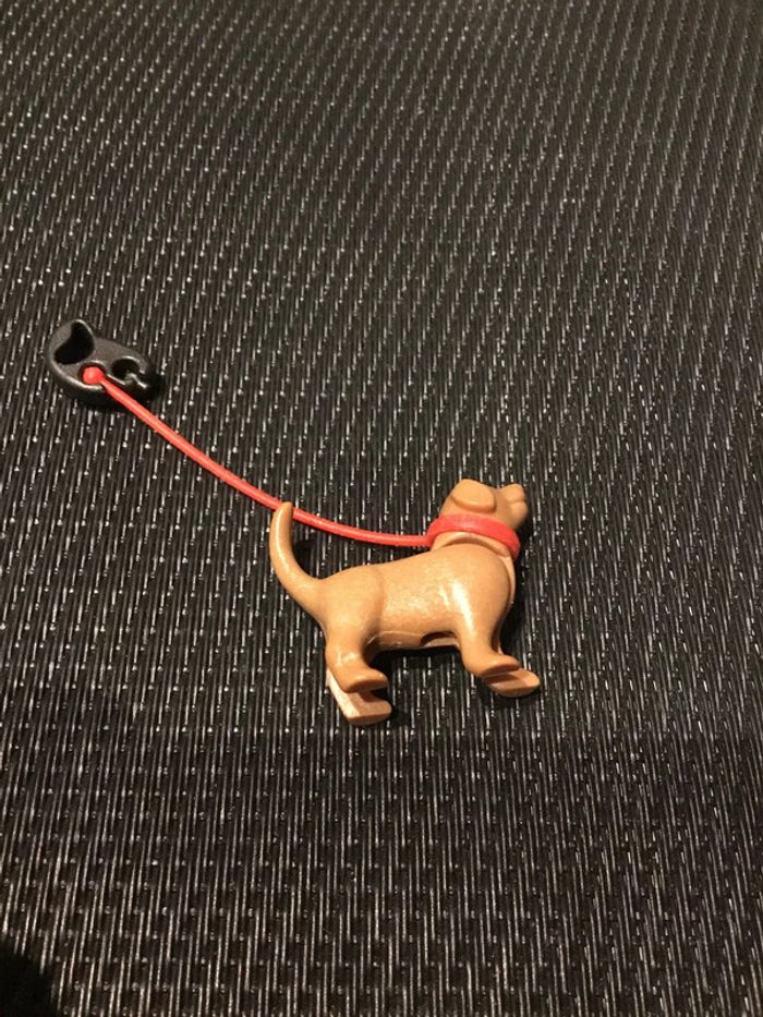 Playmobil figurine chiot avec laisse animaux domestiques chien - photo numéro 2