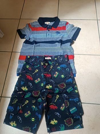Ensemble short dinosaure Dpam 8 ans