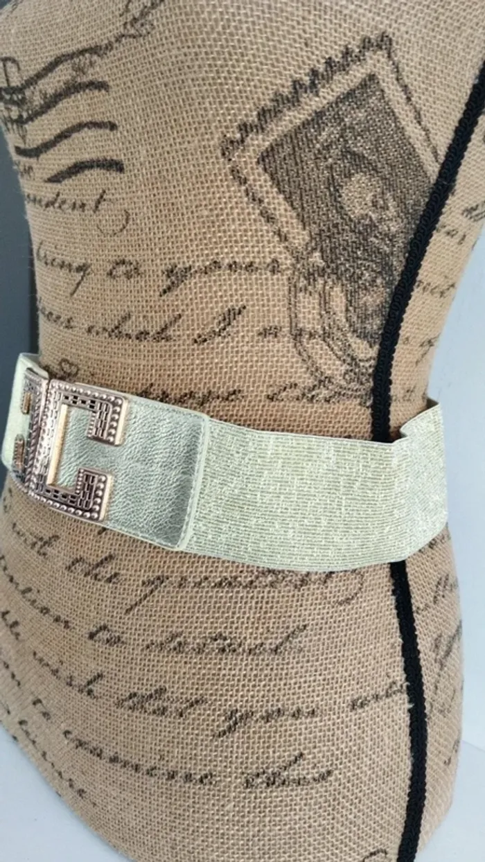 superbe Ceinture élastique doré femme 75/80 cm - photo numéro 3