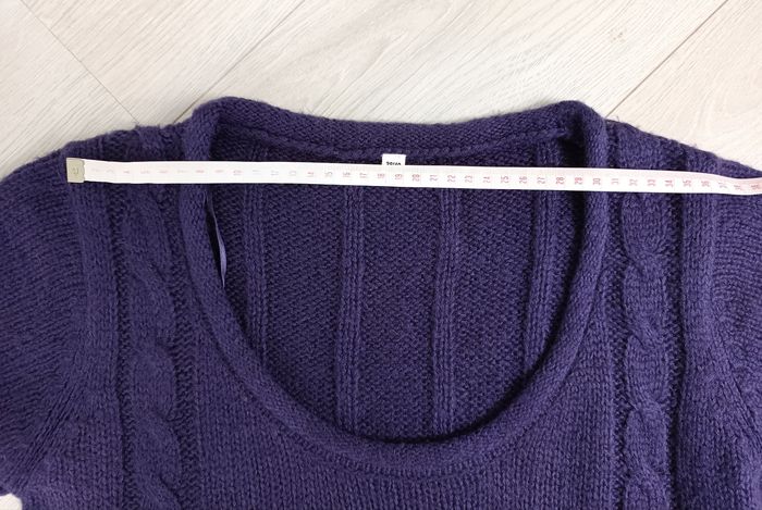 Pull violet manches courtes – taille 38/40 - photo numéro 5