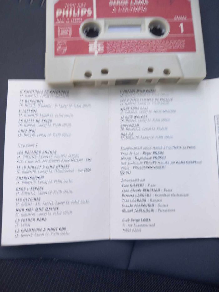 Cassette audio de Serge Lama à l'Olympia - photo numéro 5