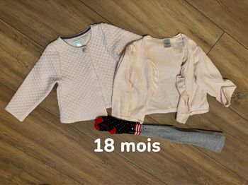Veste + collant fille 18 mois