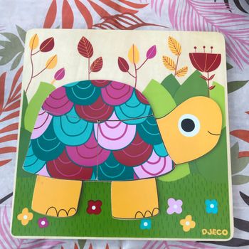 Puzzle bois tortue djeco