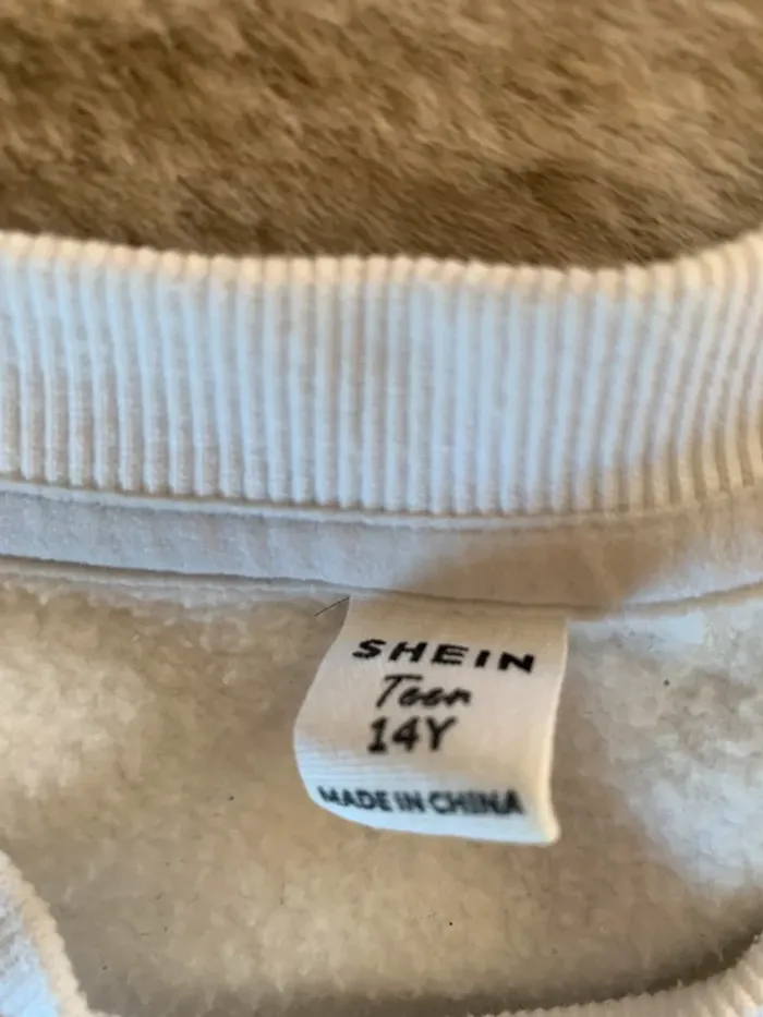 Sweat blanc Shein Teen 14 ans – imprimé « Never Look Back » - photo numéro 3