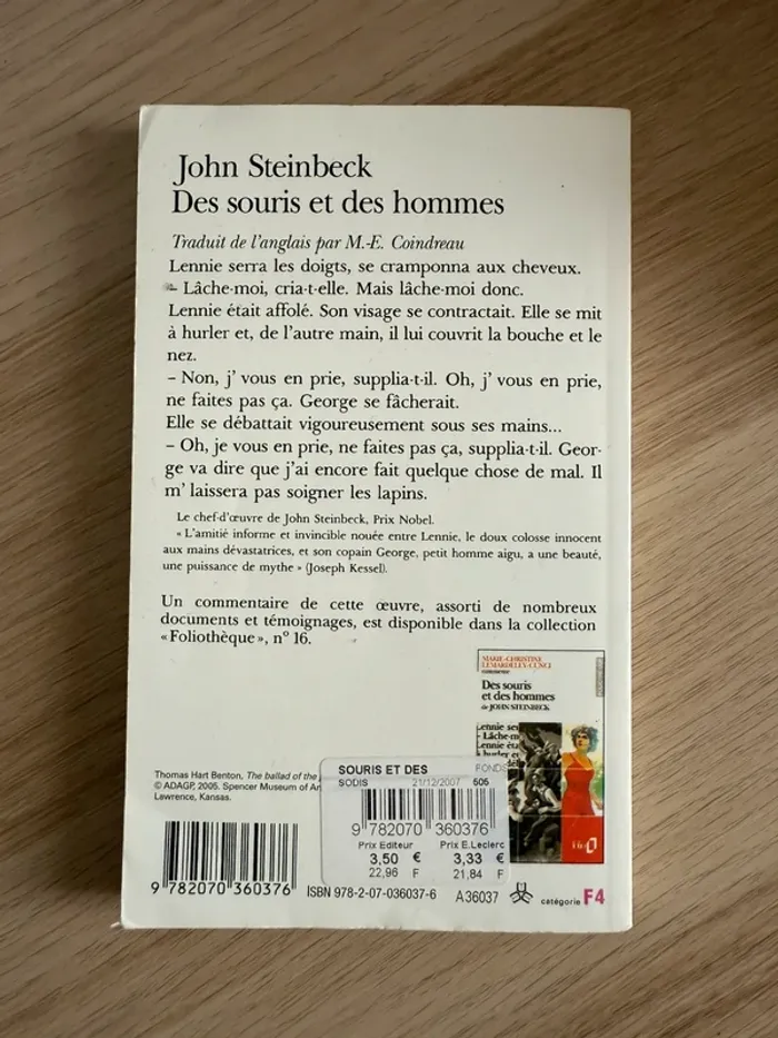 John Steinbeck des souris et des hommes - photo numéro 2