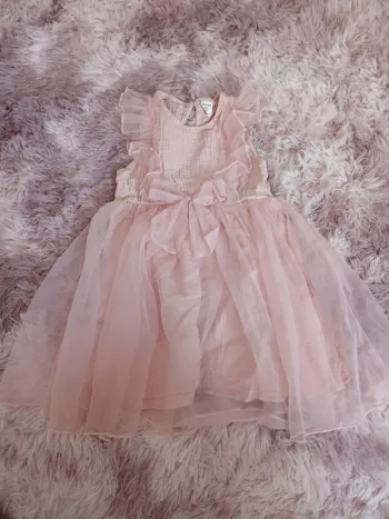 Robe cérémonie gaz de coton fille