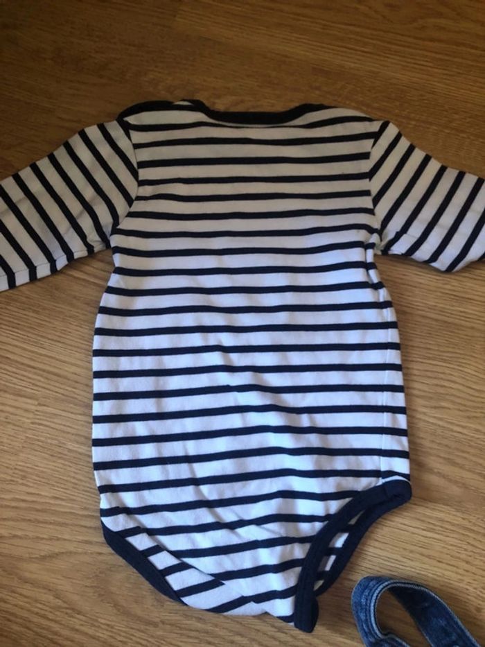 Ensemble salopette t-shirt ML body - photo numéro 9