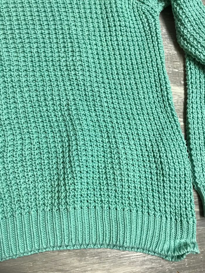 Pull tricot vert menthe - photo numéro 3