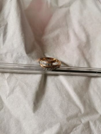 Bague plaqué or taille 52