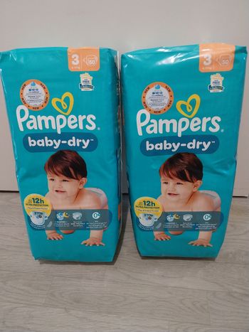 2 paquets pampers taille 3