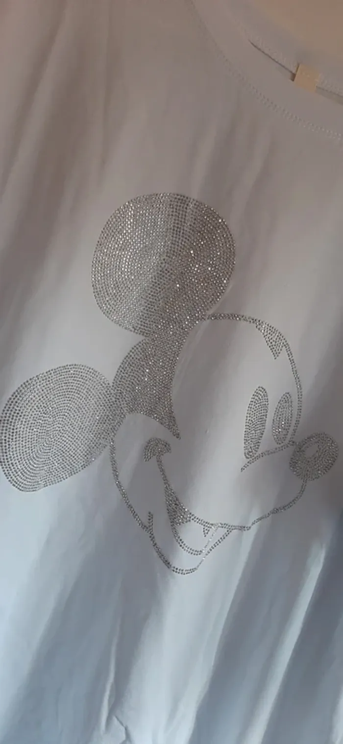 Tee-shirt tête Mickey sequins qualité + - photo numéro 5