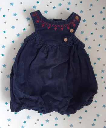 Salopette short en velours