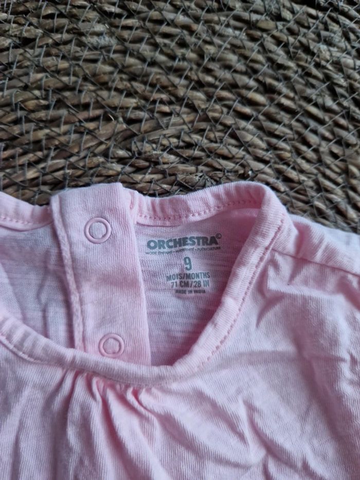 Joli tee-shirt manches courtes Orchestra taille 9 mois - photo numéro 3