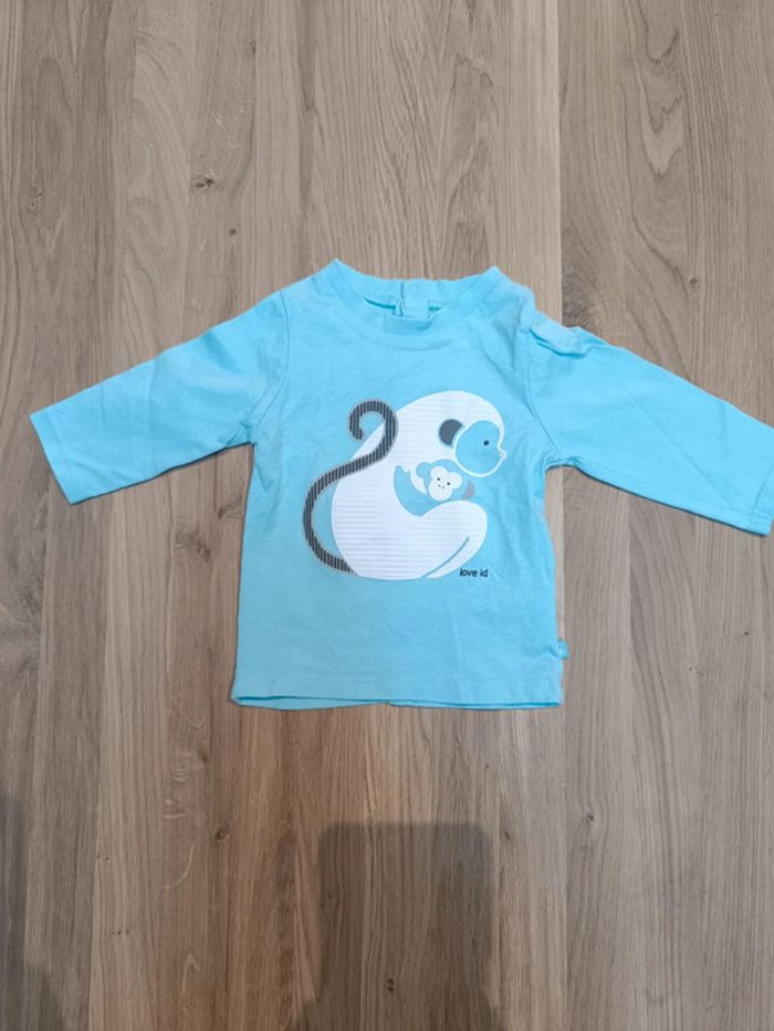 Tee-shirt manches longues Obaïbi 3 mois 59 cm