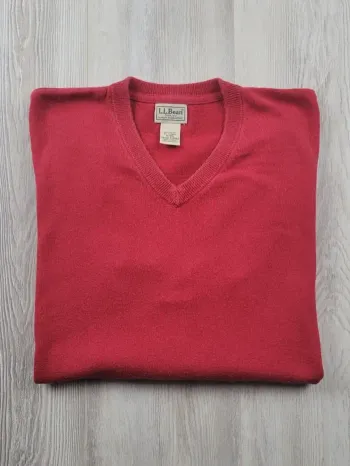 Pull rouge col V LL Bean – taille M – Très bon état