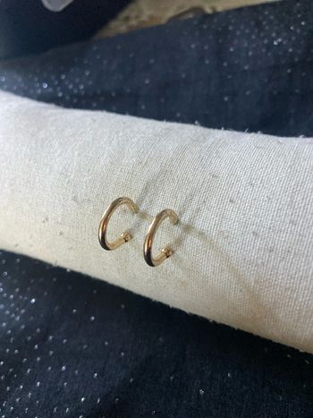 Créoles dorées 15mm finition boule