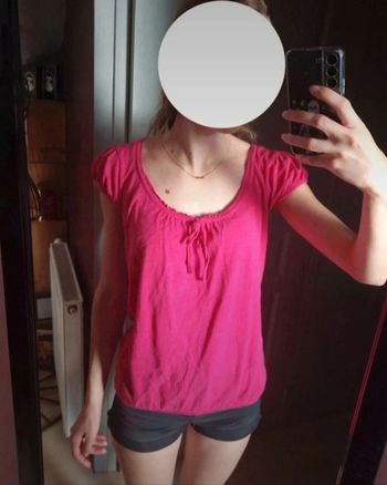 Tee-shirt rose femme camaïeu taille S/36