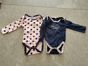 Lot Bodies manches longues bébé fille 3/6 mois