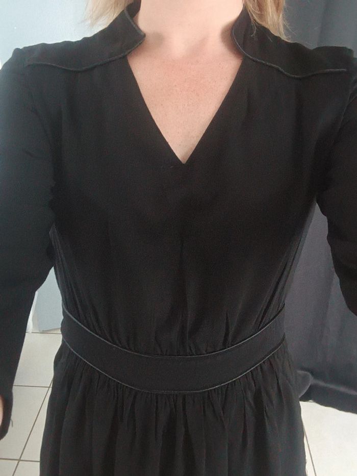 Robe noir manche longue camaieu - photo numéro 9