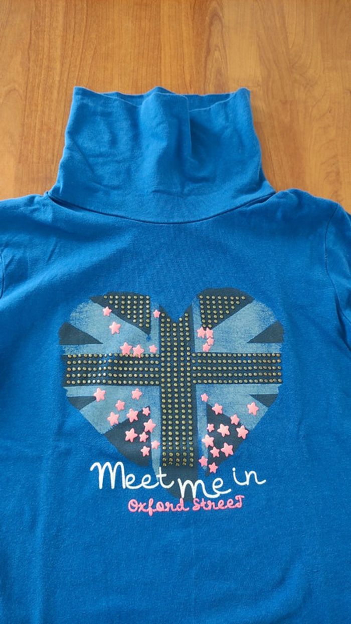 Tee shirt col roulé manches longues taille 8 ans tape à l'oeil - photo numéro 4