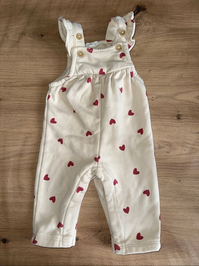 Salopette motif cœurs vertbaudet