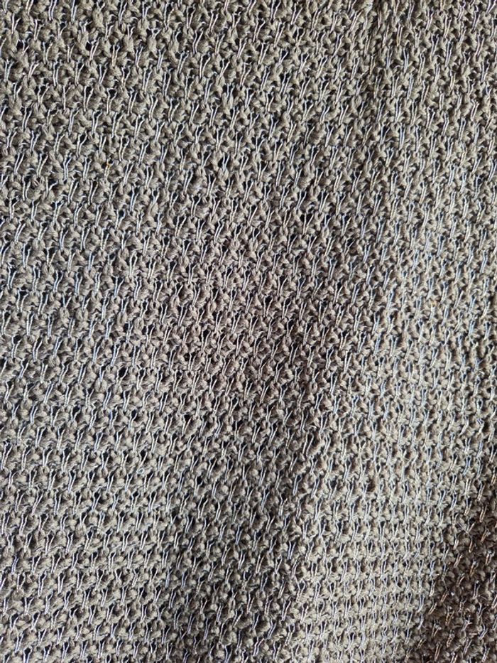 Pull kaki fil blanc et doré - promod - taille L - photo numéro 2