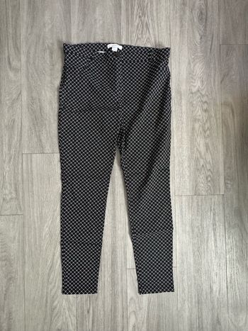 Chino bariolé taille haute noir et blanc Primark T44 XXL