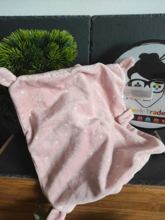 Lapin Rose Gris Étoiles Simba Toys Kiabi doudou plat mouchoir  #geektradedoudou - photo numéro 2