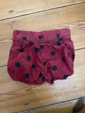 Short bordeaux à pois