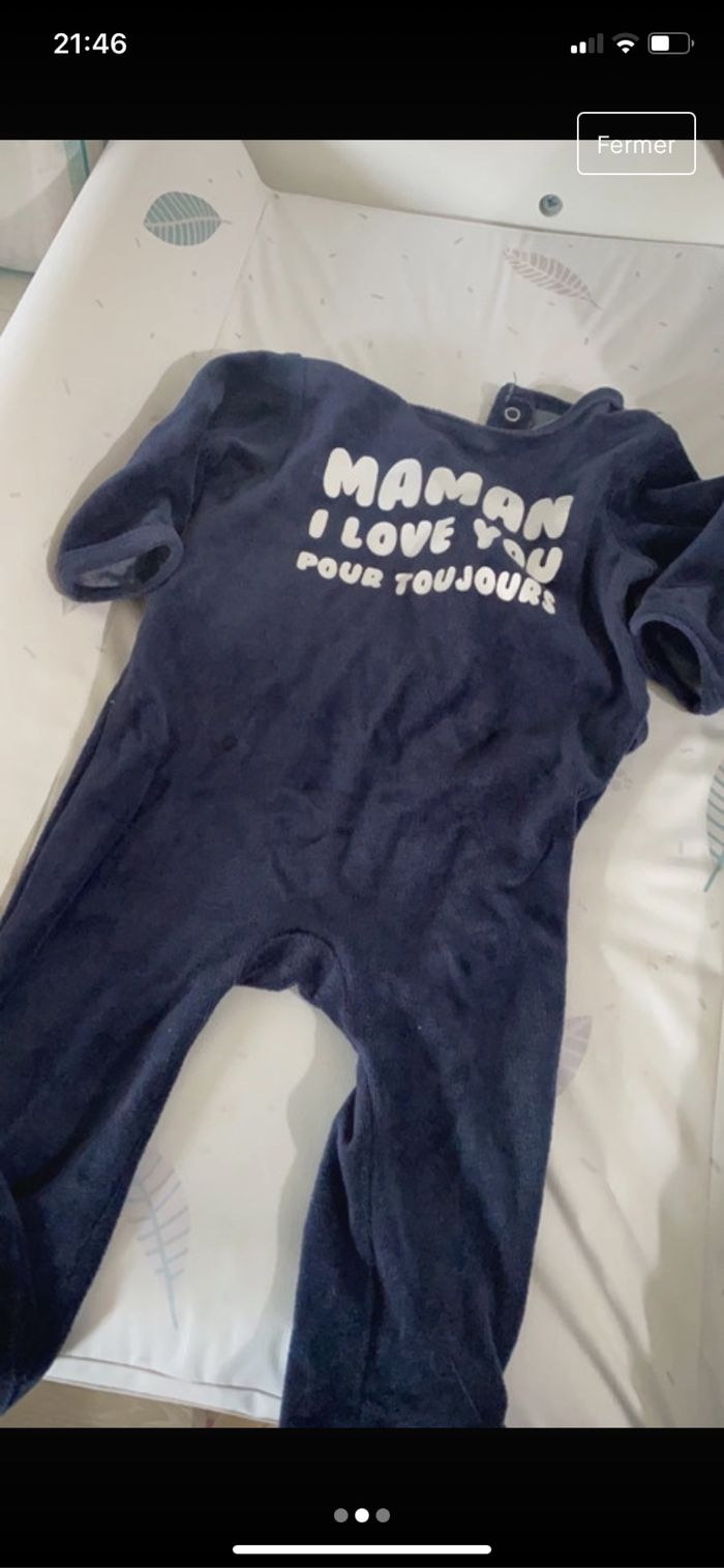 Pyjama hiver 6 mois 67 cm - photo numéro 2