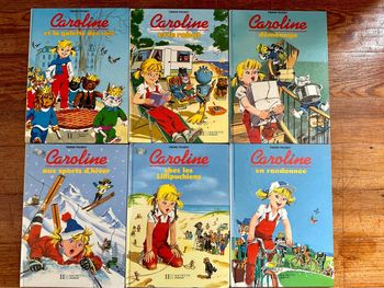 Lot de 6 livres Caroline état satisfaisant vintage Pierre Probst albums bd collection