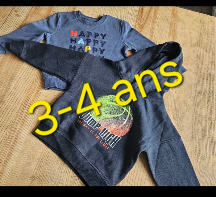 Lot de 2 sweat garçons taille 3-4 ans