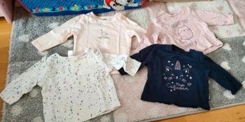 Lot tee-shirt manches longues bébé fille 