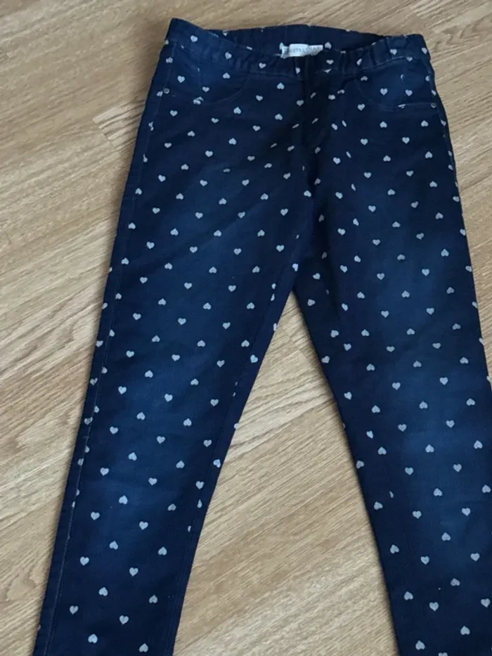 Pantalon slim orchestra 14 ans motifs cœur - photo numéro 2
