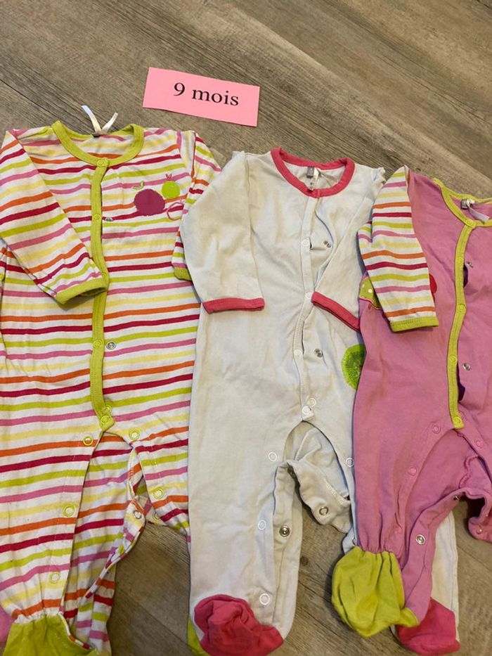 Lot 4 pyjamas légers 9 mois - photo numéro 3