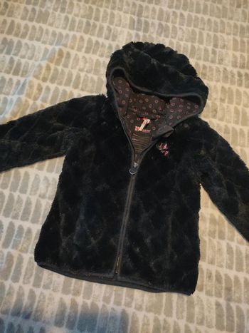 Blouson capuche moumoute noir orchestra 3 ans
