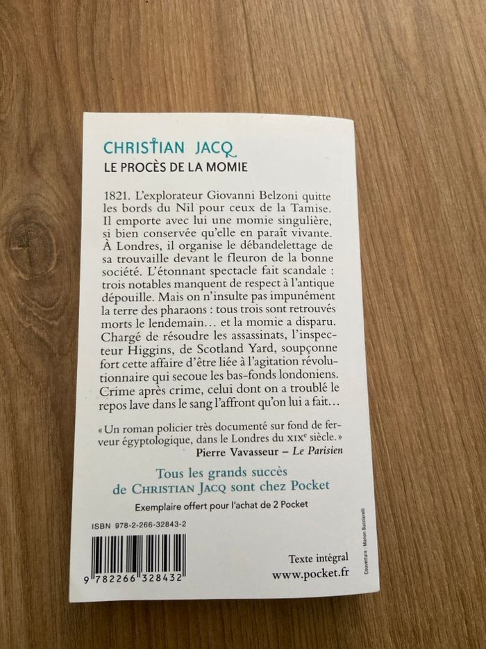 Christian jacq le procès de la momie - photo numéro 2