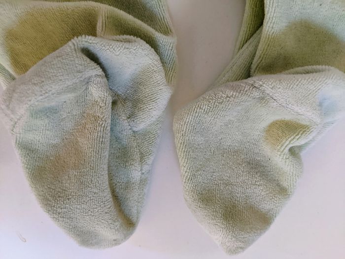 Pyjama grenouillère dors-bien velours vert clair broderie 12 mois 74 cm - photo numéro 5