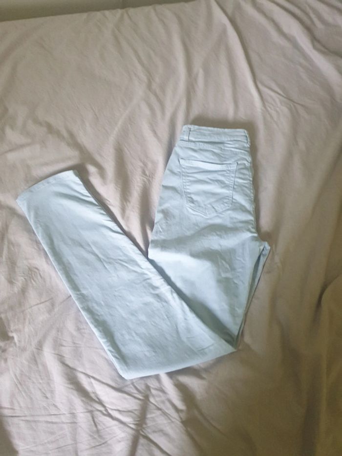 Jean skinny bleu ciel femme taille 34 - photo numéro 3