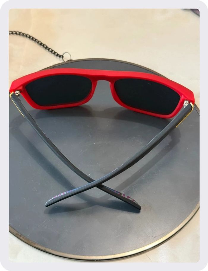 Lunette de soleil sport rouge - photo numéro 4