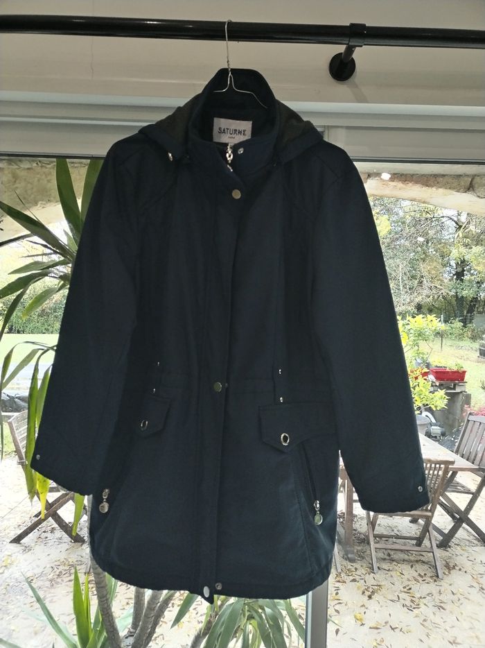 Parka doublée bleu marine- 46- SATURNE