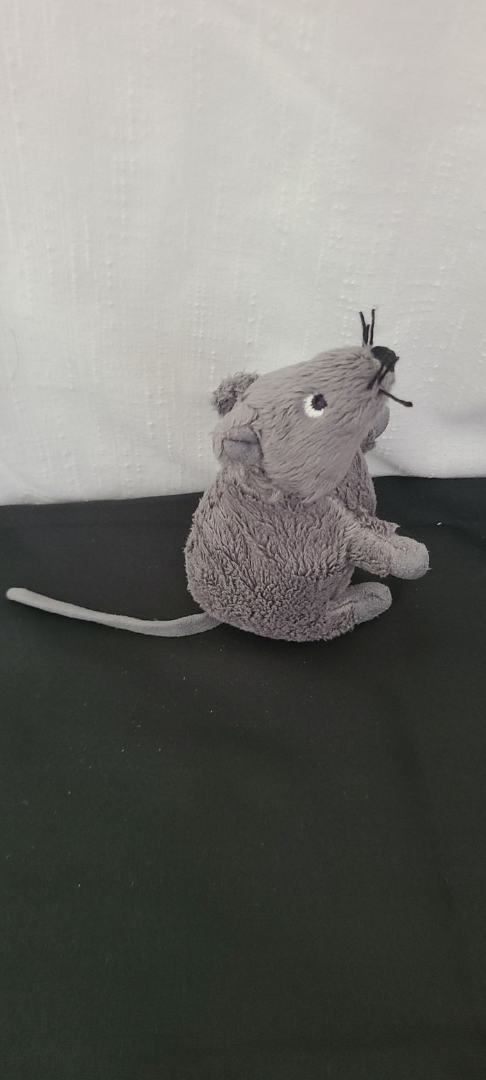 Peluche Doudou Souris Gris Anthracite 13 cm ikea