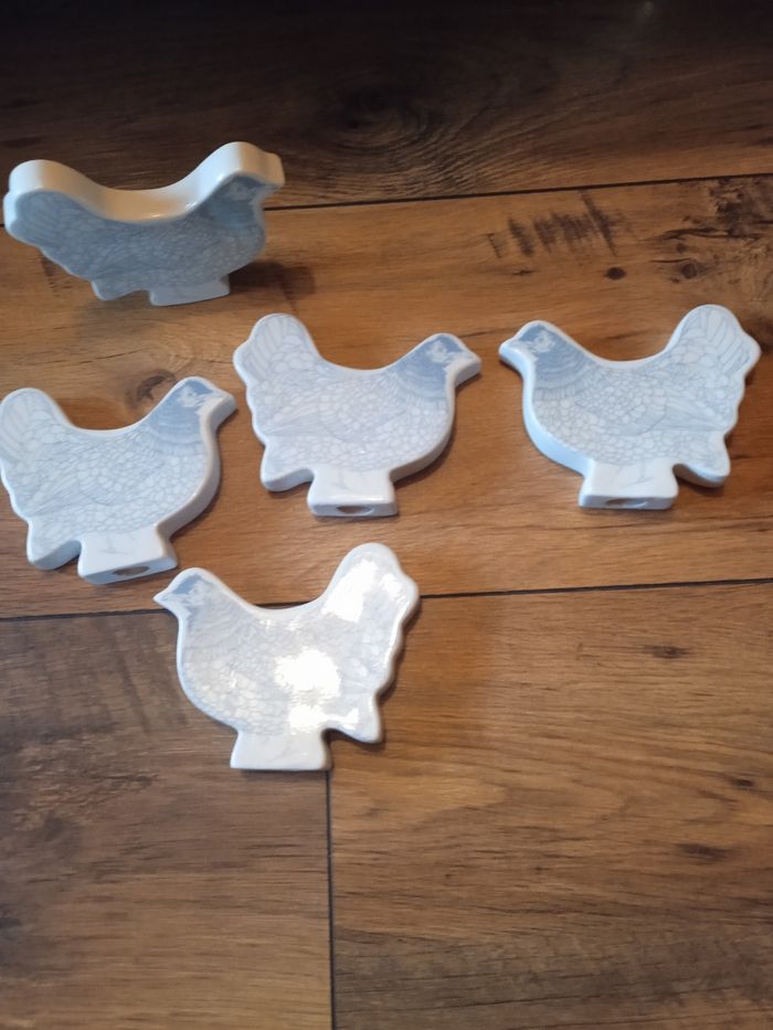 Poules céramiques décoratives