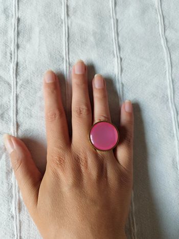 bague ajustable en acier inoxydable doré