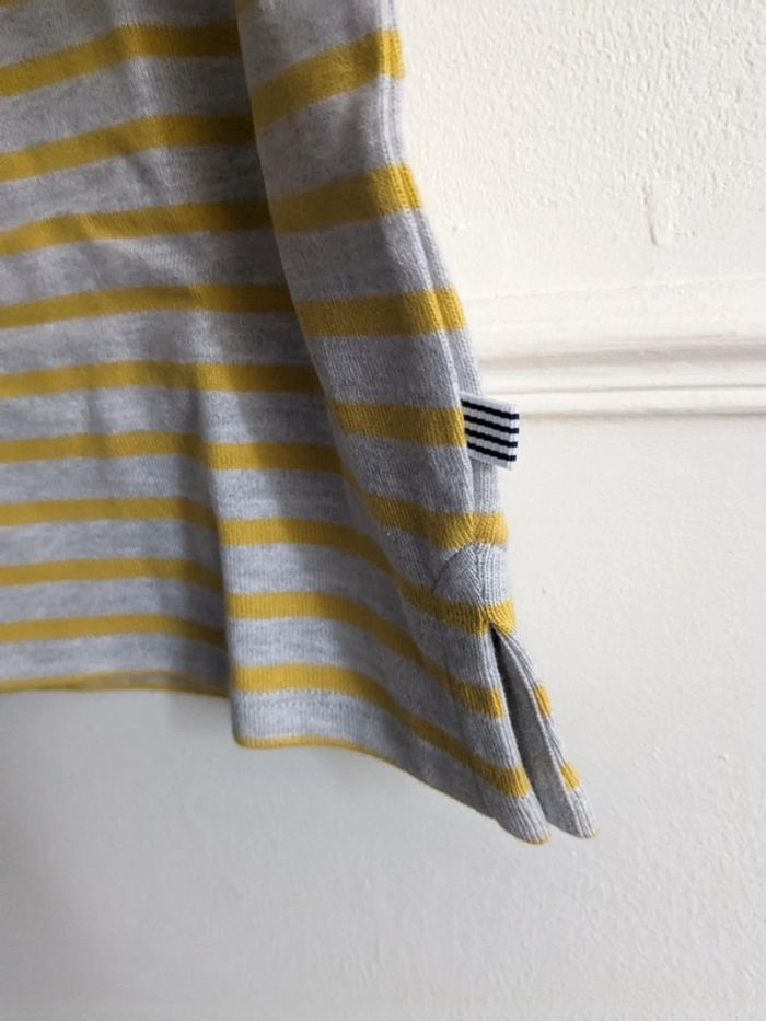 Pull rayé gris et jaune XS - photo numéro 5